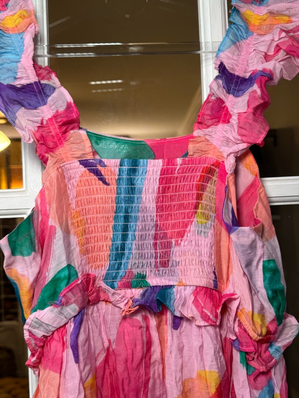 ๐ฉท๐๐งก๐โ Blu Pepper Pink Multicolor Ruffle Strap Maxi Dress - Picture 6 of 9